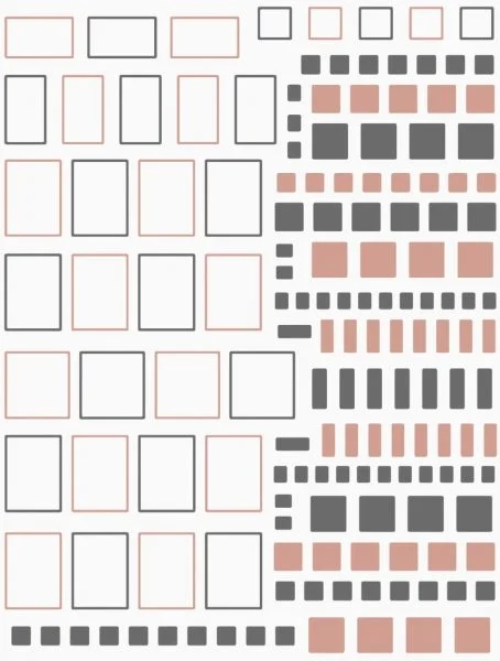 Nagelsticker - Aufkleber selbstklebend - Nail Sticker - rosegold schwarz Rahmen Quadratt 